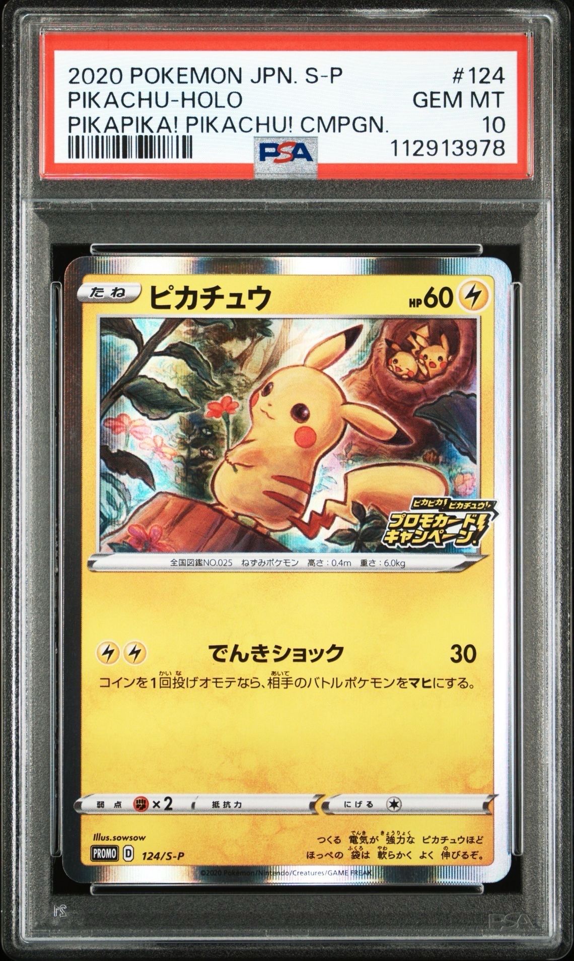 ピカチュウ: プロモ P [S-P 124](ピカピカ!ピカチュウ!プロモカードキャンペーン)
