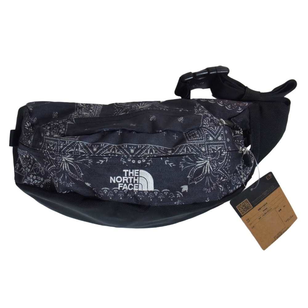 THE NORTH FACE ノースフェイス ウエストバッグ NM71904 SWEEP スウィープ バンダナ ウエストバッグ ブラック系 バンダナプリント 4L【極上美品】【中古】