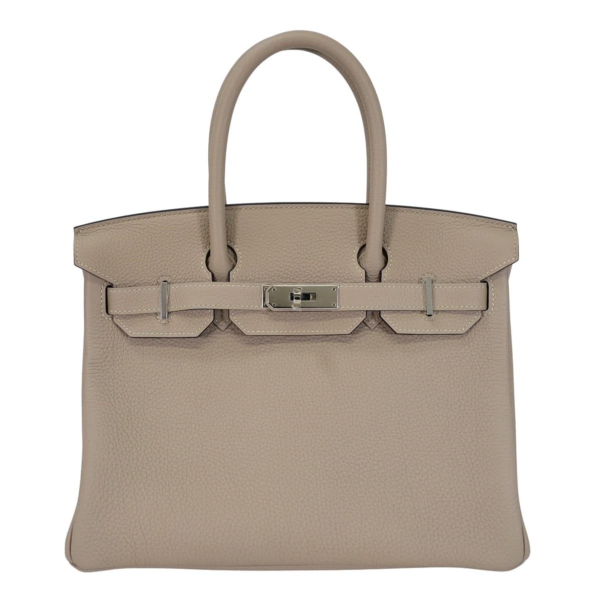 HERMES エルメス ハンドバッグ バーキン30 トゥルティールグレー (グリトゥルトゥレール) トゴ シルバー金具 T刻印 新品同様【中古】