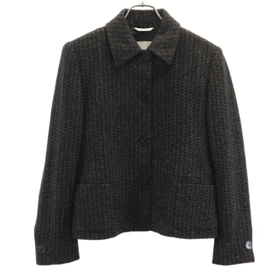 MAX MARA マックスマーラ ウールブレンド 総柄 ジャケット 40 黒系