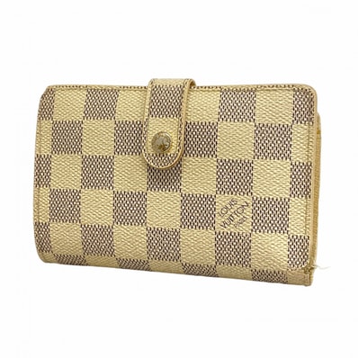 【6dd4188-k】ルイヴィトン 財布 ダミエ・アズール ポルトフォイユヴィエノワ N61676 ホワイト【中古】レディース