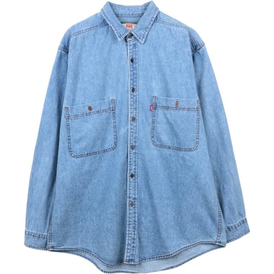 古着 リーバイス Levi's 長袖 デニムシャツ メンズL相当/eaa666239