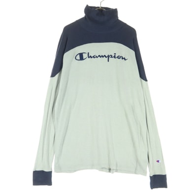 Champion チャンピオン ブランドロゴ 長袖 タートルネック Tシャツ XL グレー ロンT