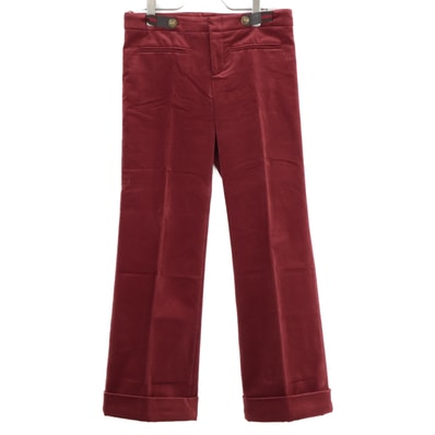 グッチ ボルドー ベロアパンツ 40