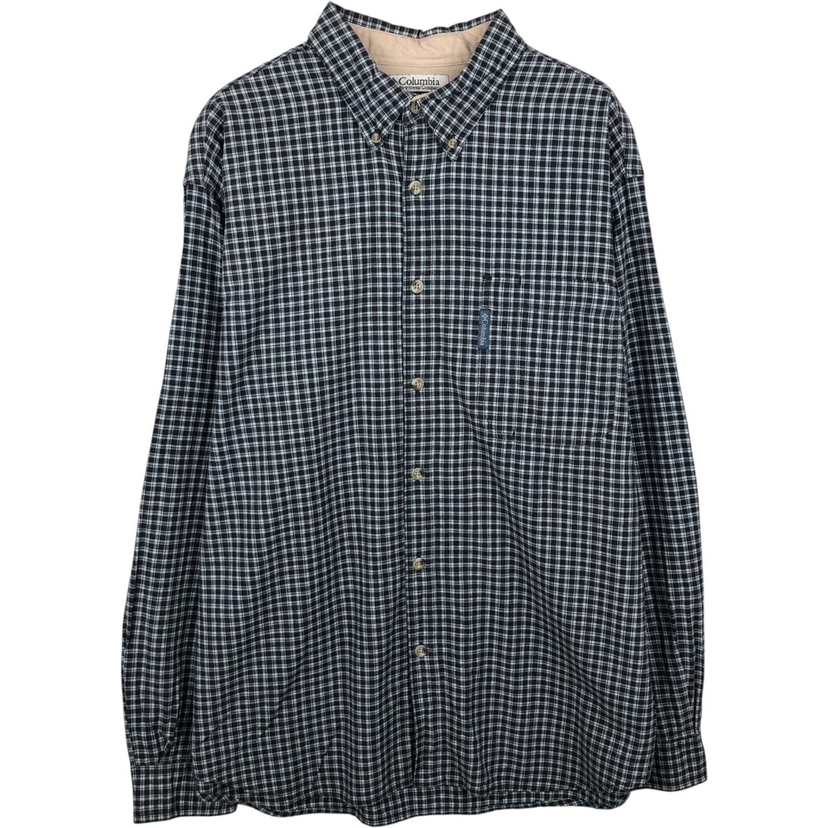 古着 コロンビア Columbia 長袖 ボタンダウンチェックシャツ メンズL相当/eaa643318