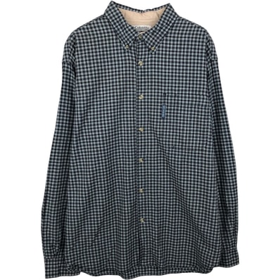 古着 コロンビア Columbia 長袖 ボタンダウンチェックシャツ メンズL相当/eaa643318