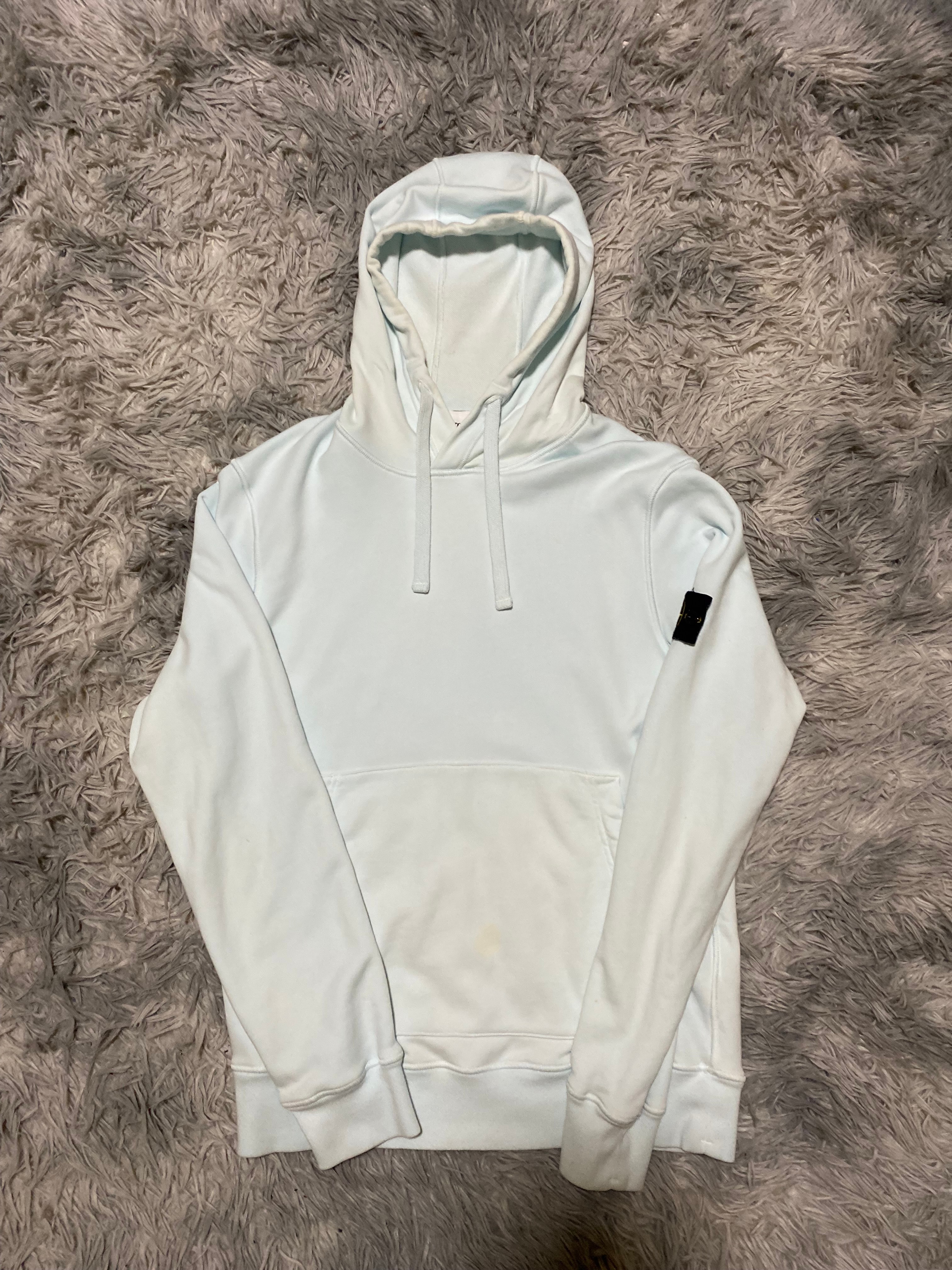 Stone Island Hoodie In Cotton With Patch Logo "LightBlue"