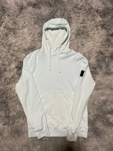 Stone Island Hoodie In Cotton With Patch Logo "LightBlue"
