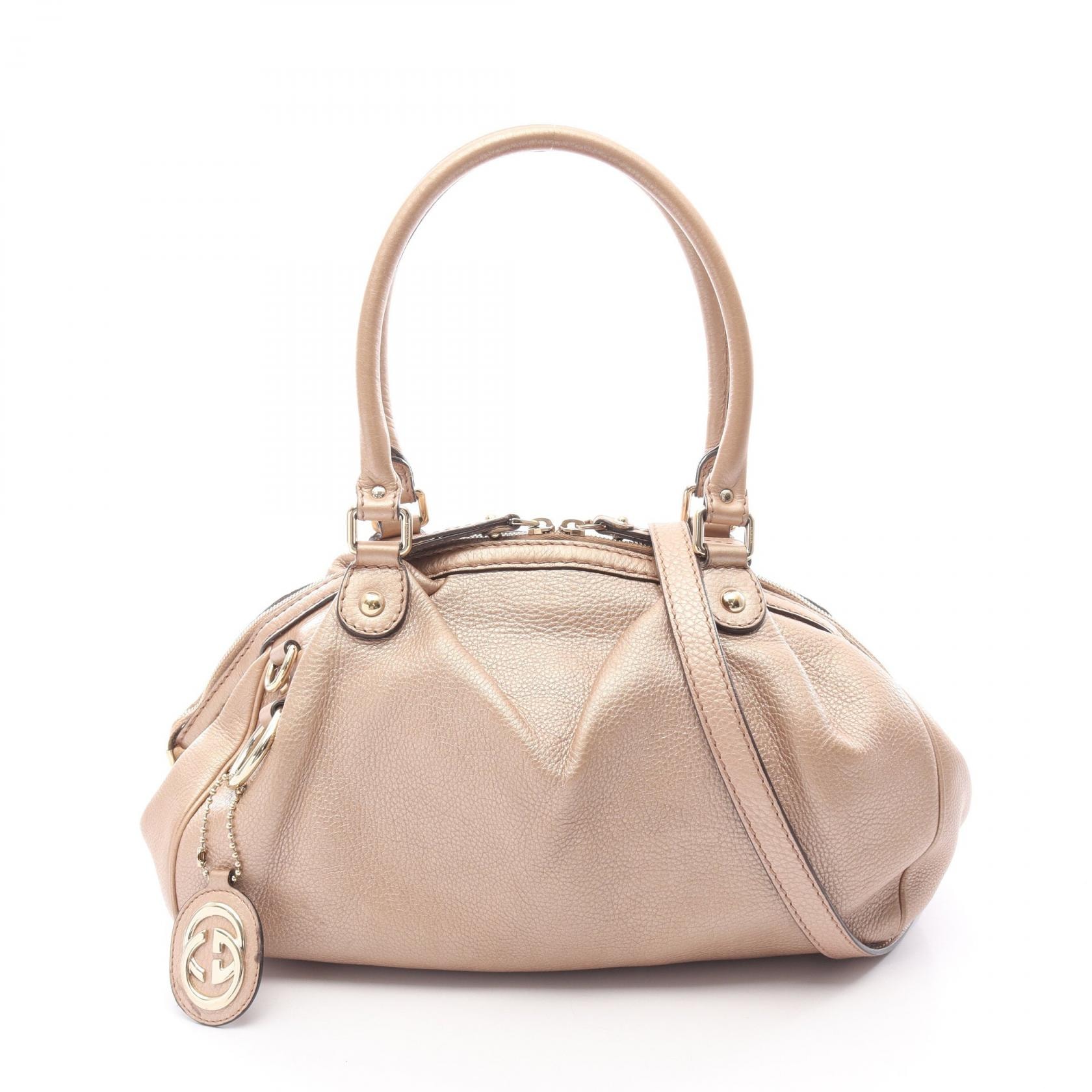 グッチ GUCCI スーキー ハンドバッグ バッグ レザー レディース ベージュ系 223974 【中古】