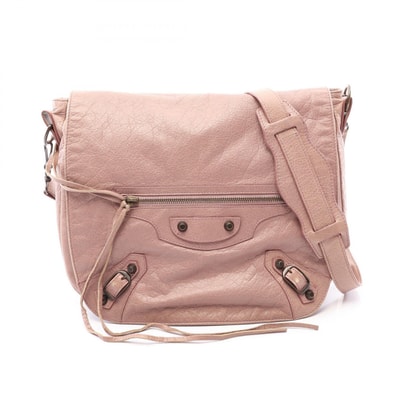 バレンシアガ BALENCIAGA ザ フォルク ショルダーバッグ バッグ レザー レディース ピンク系 277043 【中古】
