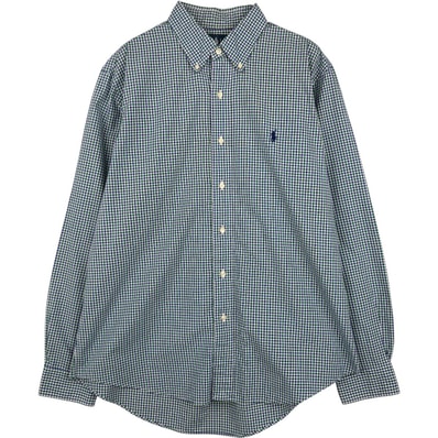 古着 ラルフローレン Ralph Lauren CUSTOM FIT 長袖 ボタンダウンチェックシャツ メンズL相当/eaa659242