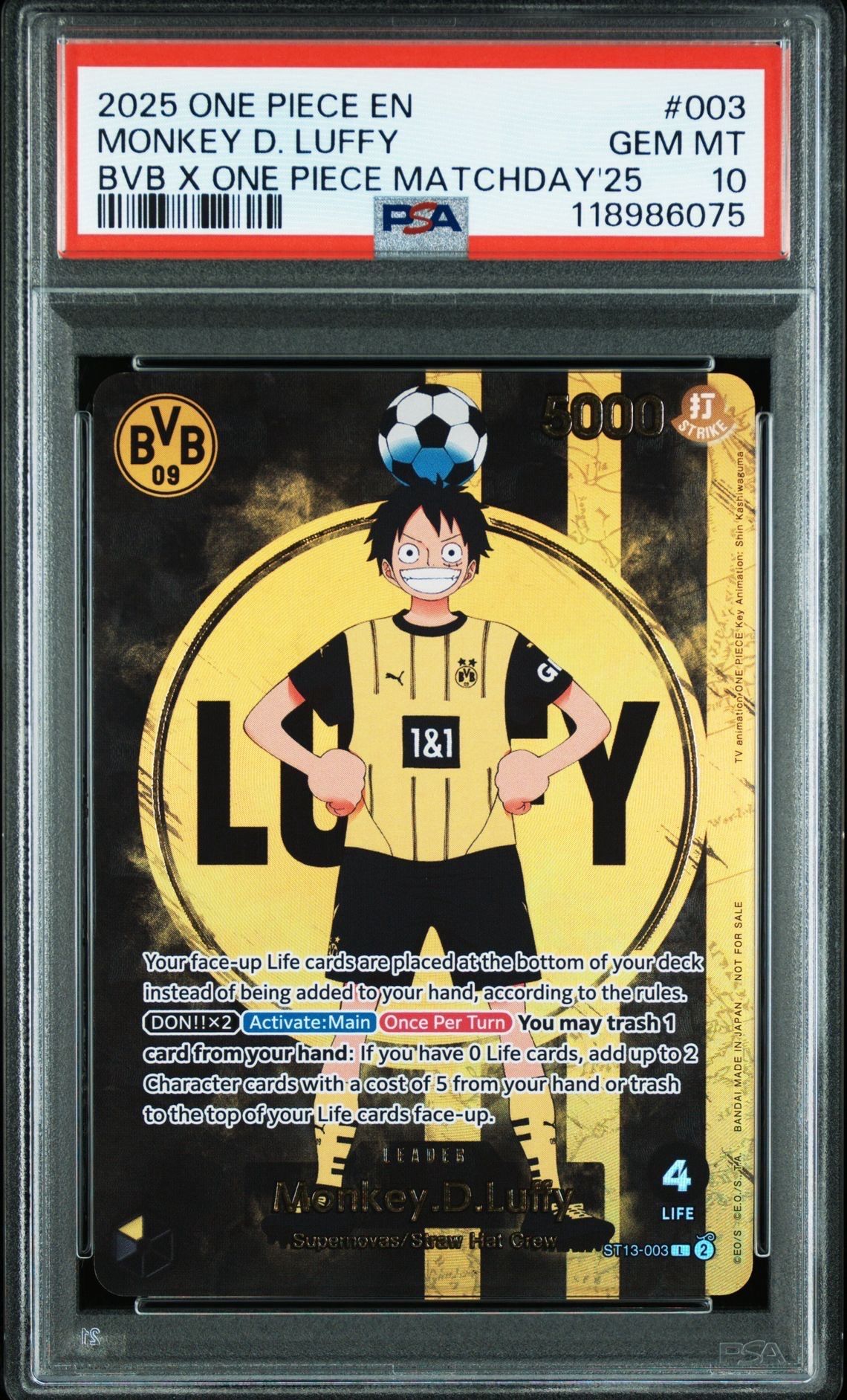 モンキー・D・ルフィ L [ST13-003]【英語版】(プロモーションカード「ボルシアドルトムント × ONE PIECE マッチデー 2025」)