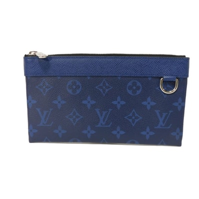 LOUIS VUITTON ルイ・ヴィトン ポシェット ディスカバリー PM LVロゴ フラワー ブルー Dリング シルバー クラッチバッグ セカンドバッグ タイガラマ モノグラム コバルト ポーチ M30278