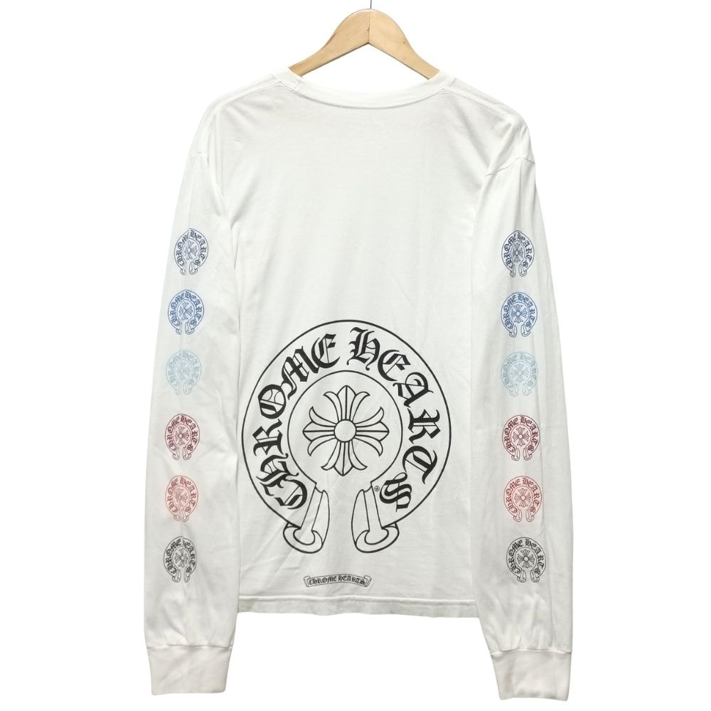 CHROME HEARTS クロムハーツ マルチカラー ホースシュー プリント ポケット ロング Tシャツ 56327
