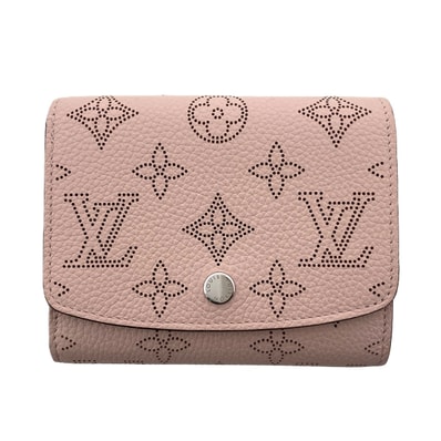 【値下げ】LOUIS VUITTON ルイ・ヴィトン ポルトフォイユ イリス コンパクト 三つ折り財布 M62541 モノグラムマヒナ ピンク レディース【中古】