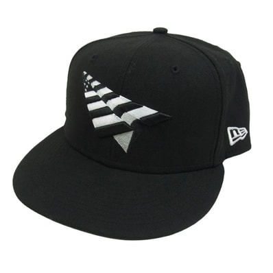 NEW ERA ニューエラ キャップ Paper Planes ペーパープレーンズ キャップ ブラック×グリーン ブラック系 7 1/4【美品】【中古】