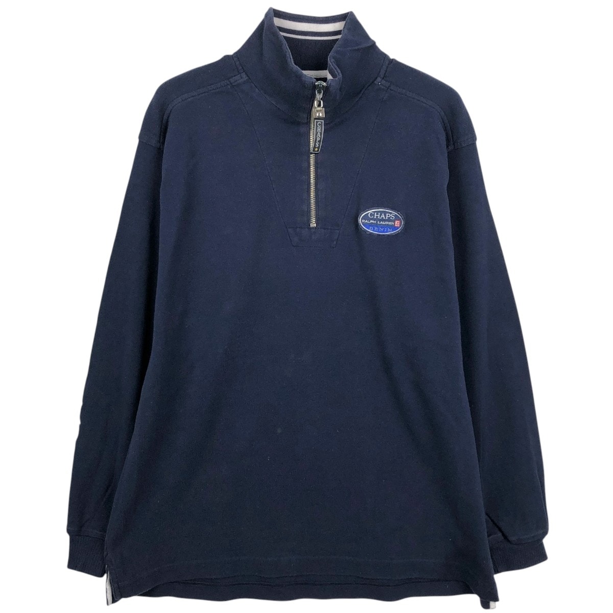 古着 ラルフローレン Ralph Lauren CHAPS チャップス ハーフジップスウェットシャツ トレーナー メンズL相当/eaa671724