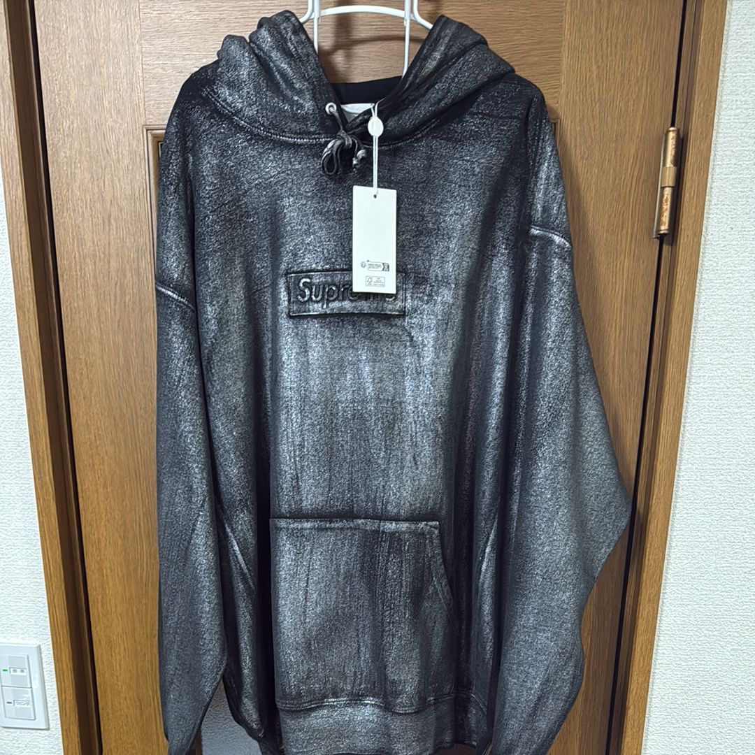 Supreme x MM6 Maison Margiela Foil Box Logo Hooded Sweatshirt "Black"