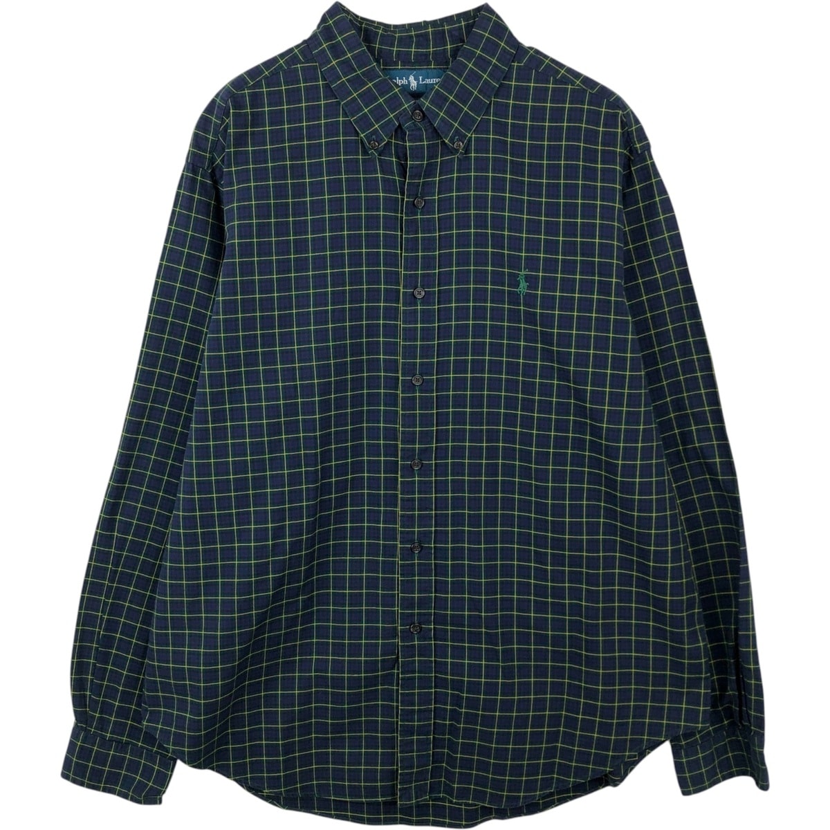 古着 ラルフローレン Ralph Lauren CLASSIC FIT クラシックフィット 長袖 ボタンダウンチェックシャツ メンズXL相当/eaa649901