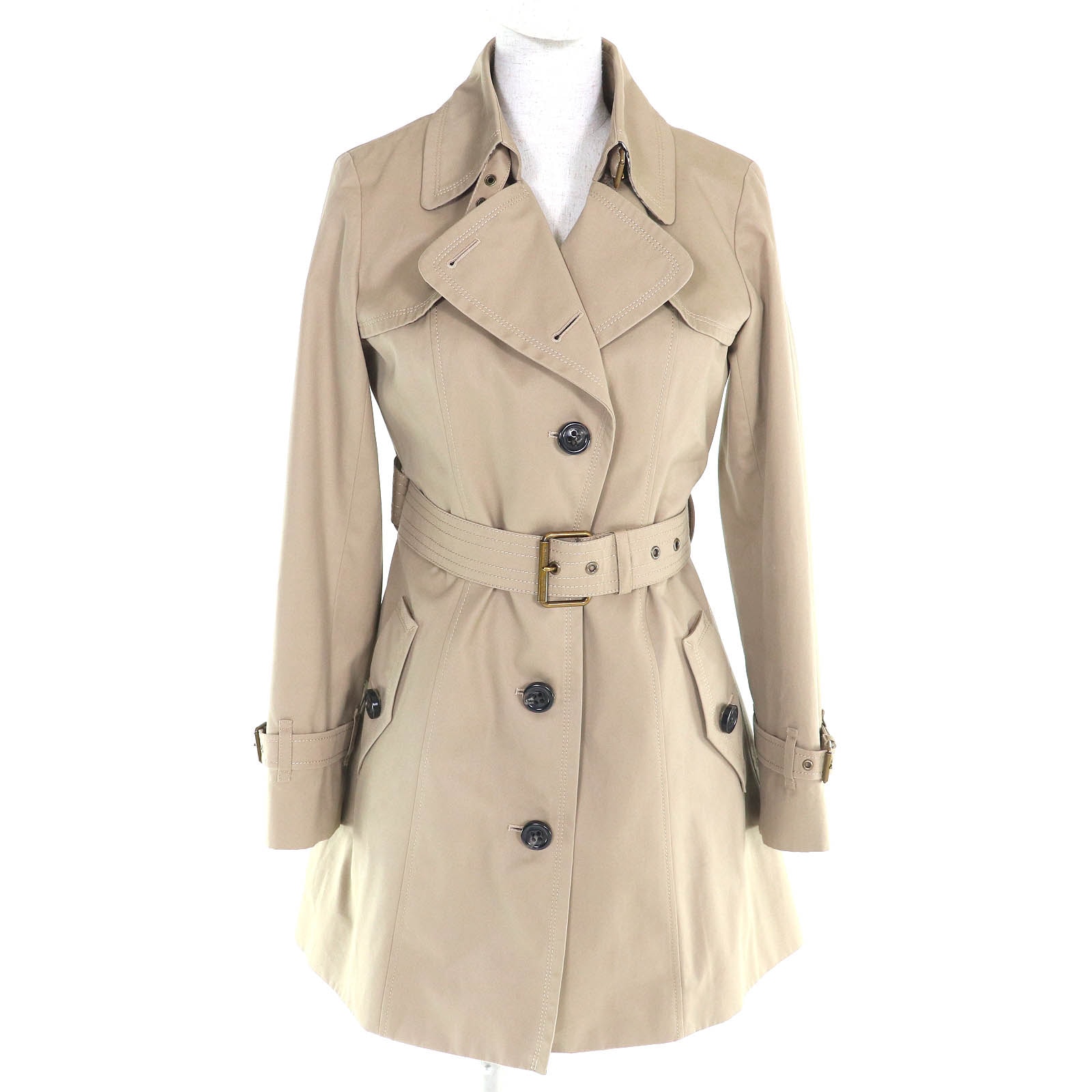 美品 バーバリーブルーレーベル トレンチコート ウールライナー付き 40