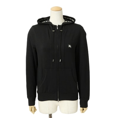 BURBERRY バーバリー パーカー サイズ2 胸ロゴ刺繍 ジップアップ フーディー ブランド古着【中古】20261024/RB1358