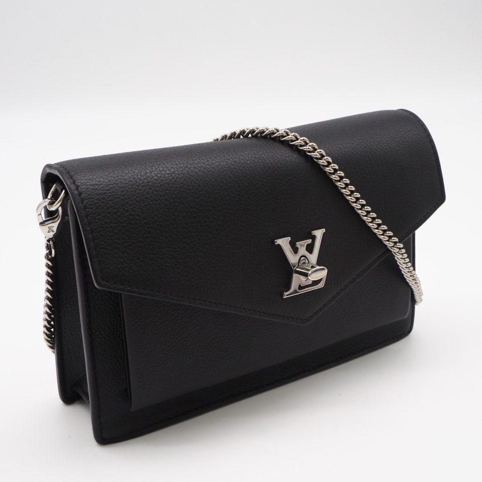 美品 LOUIS VUITTON ルイ・ヴィトン トリヨン ポシェットロックミー M63471 2wayショルダーバッグ ブラック トリヨンレザー レディース