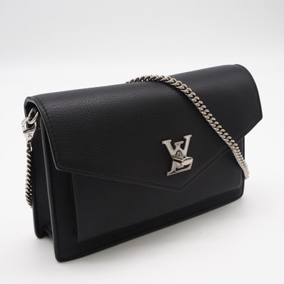 美品 LOUIS VUITTON ルイ・ヴィトン トリヨン ポシェットロックミー M63471 2wayショルダーバッグ ブラック トリヨンレザー レディース