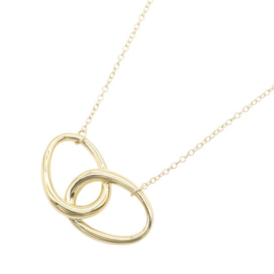 ティファニー TIFFANY&CO ダブルループ ネックレス ネックレス ジュエリー K18(イエローゴールド) レディース ゴールド系 【中古】