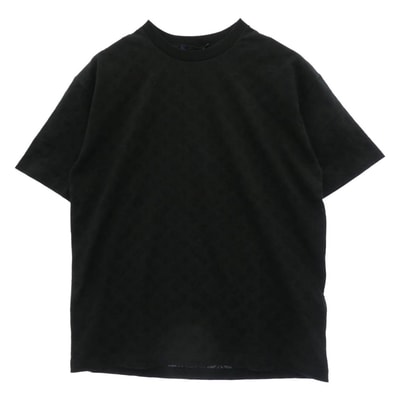 LOUIS VUITTON ルイ・ヴィトン 25SS Monogram Jacquard T-shirt モノグラム ジャカード クルーネック 半袖 Tシャツ ブラック系 L【極上美品】【中古】