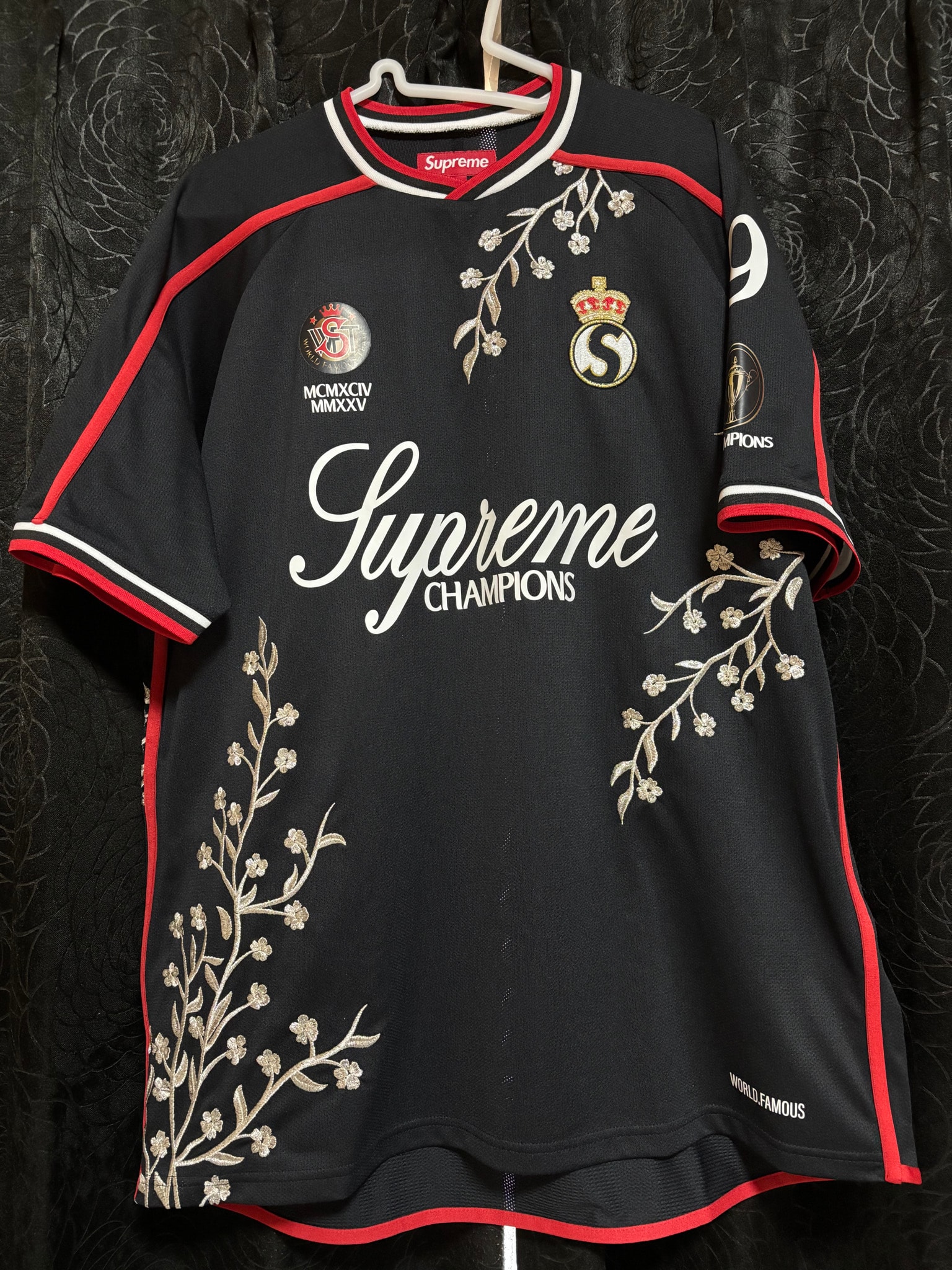 Supreme Floral Soccer Jersey "Black"