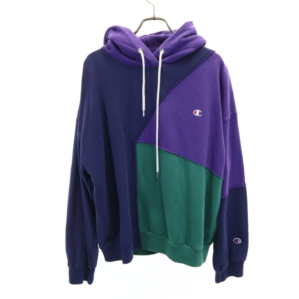 Champion チャンピオン 長袖 スウェットパーカー L パープル系 プルオーバー 裏起毛