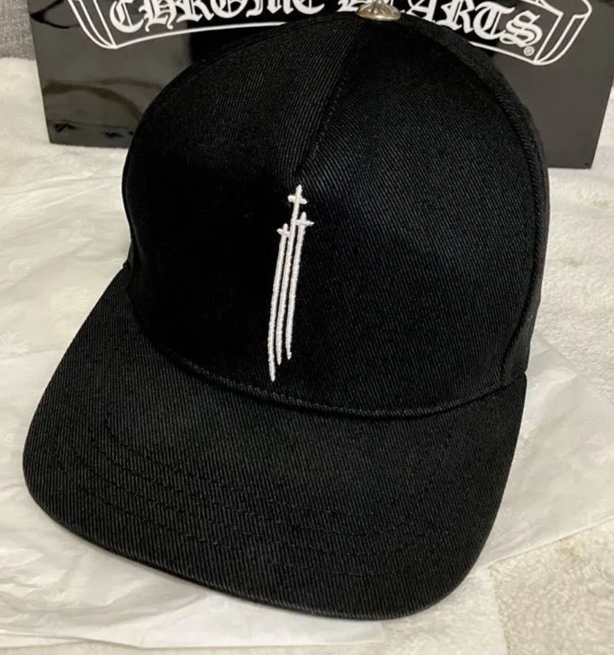 Chrome Hearts Baseball Cap RS 3 Cross "Black/White"