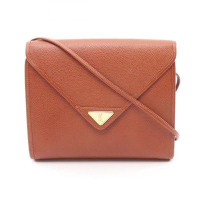 イヴ・サンローラン YVES SAINT LAURENT ショルダーバッグ バッグ レザー レディース ブラウン系 【中古】