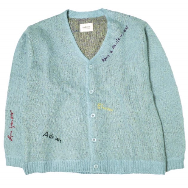 B:MING by BEAMS ビーミング バイ ビームス 23AW ambiance シャギーネームカーディガン ONE SIZE SAX ニット トップス g20905