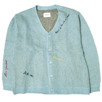 B:MING by BEAMS ビーミング バイ ビームス 23AW ambiance シャギーネームカーディガン ONE SIZE SAX ニット トップス g20905