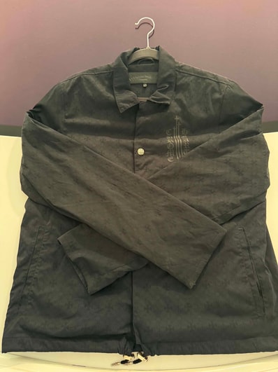 Chrome Hearts RIGGINS FBRC English Print Nylon Coach Jacket "Black"