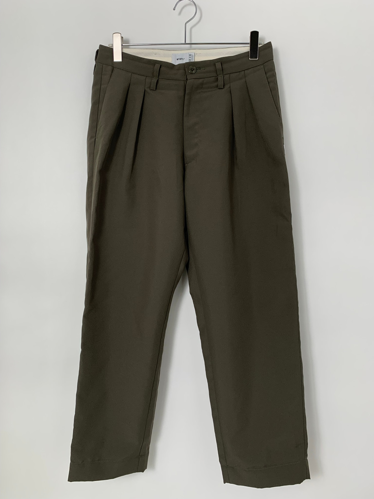WTAPS(18SS)TUCK 01 TROUSERS (POLY.TOROMAT) Black WTAPS