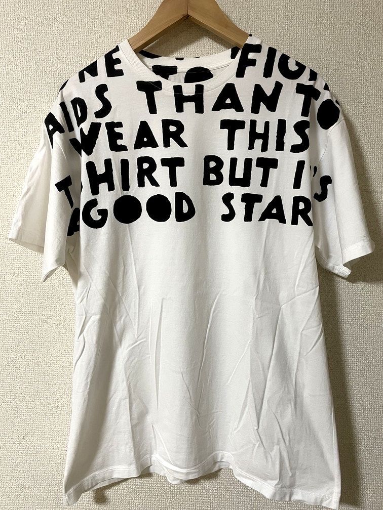 メゾンマルジェラ エイズTシャツ クルーネック オーバーサイズ