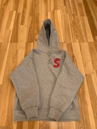 Supreme S Logo Hooded Sweatshirt "Heather Grey" (20FW)