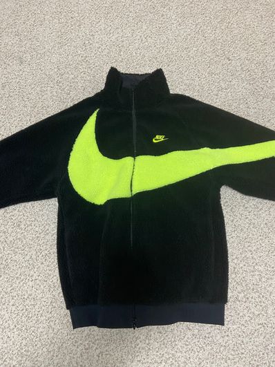 Nike Big Swoosh Reversible Boa Jacket"Black Neon"