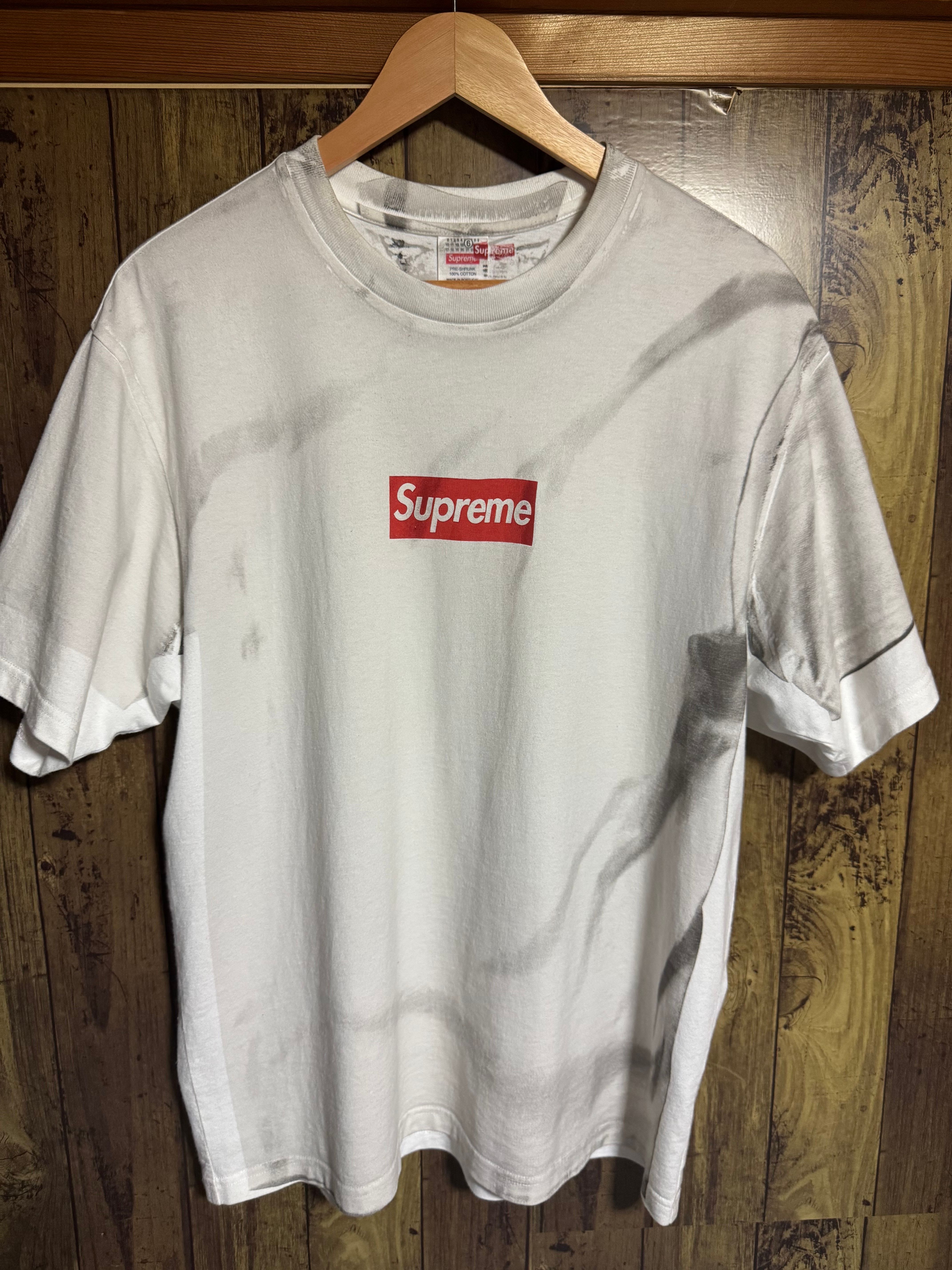 Supreme x MM6 Maison Margiela Box Logo Tee "White"