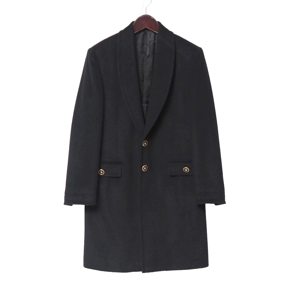 VERSACE ヴェルサーチ コート サイズ44 メデューサボタン ショールカラー チェスターコート  イタリア製 ブランド古着【中古】20251225/RA6974