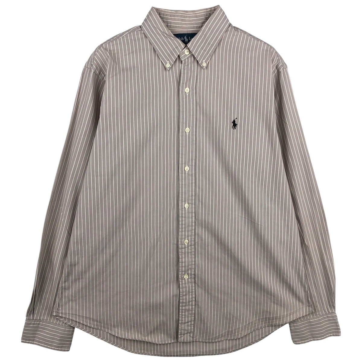 古着 ラルフローレン Ralph Lauren CUSTOM FIT 長袖 ボタンダウンストライプシャツ メンズL相当/eaa597773