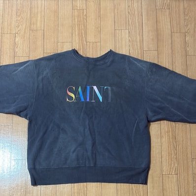 SAINT Mxxxxxx Crew Sweat_Rainbow Saint "Black"