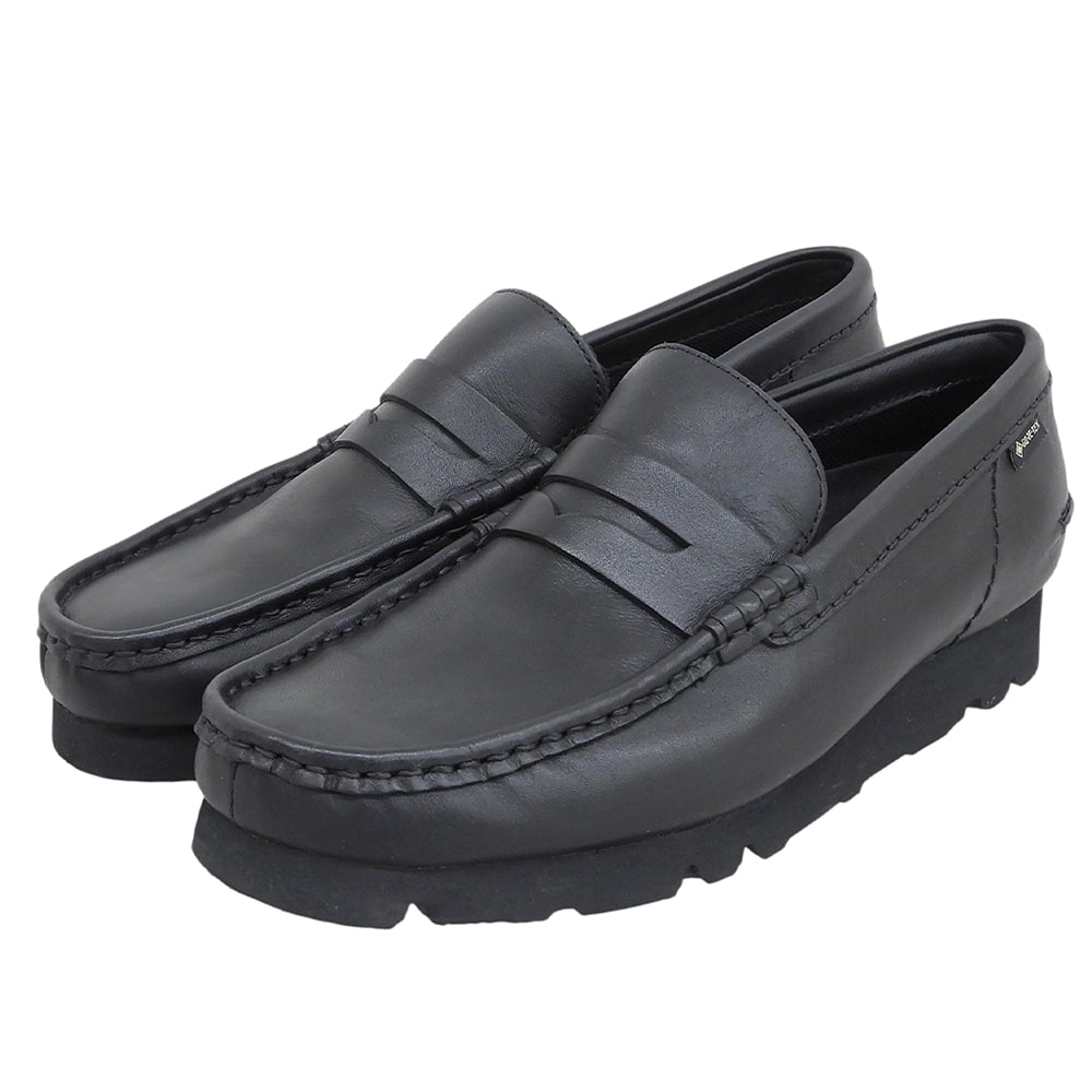 クラークス 美品 別注 50周年記念 カーフレザー GORE-TEX WallaBeams Loafer シューズ メンズ ブラック 6 1/2 6 1/2(UK)