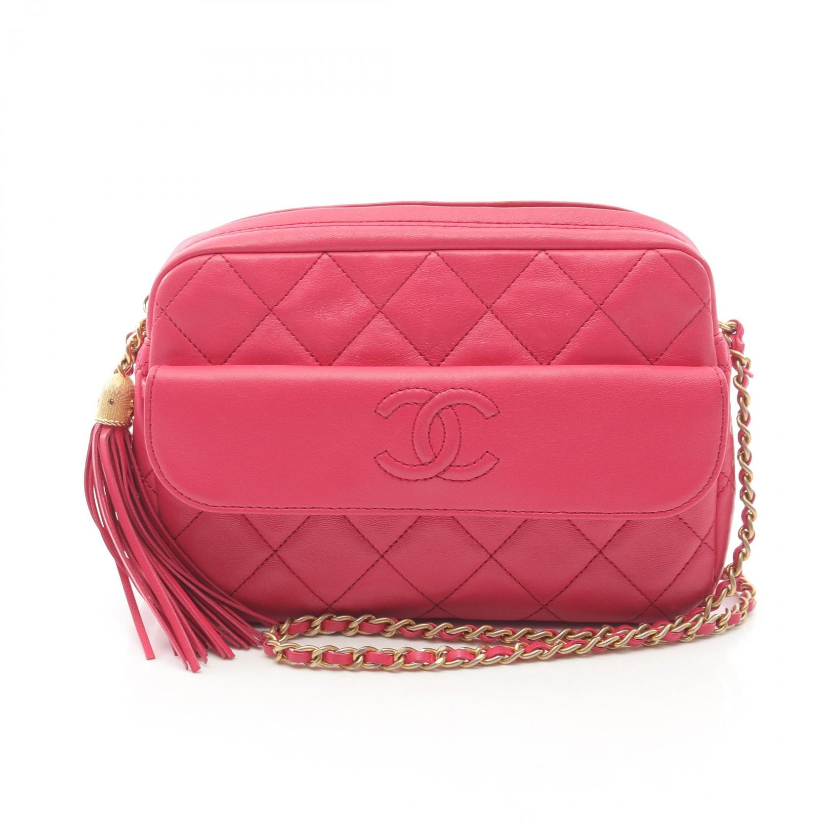 シャネル CHANEL マトラッセ ショルダーバッグ バッグ ラムスキン(羊革) レディース ピンク系 【中古】