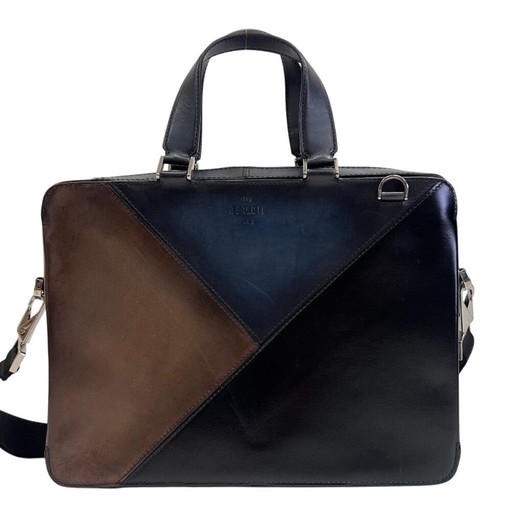 ベルルッティ Berluti ビジネスバッグ パッチワーク ブリーフケース ブラック