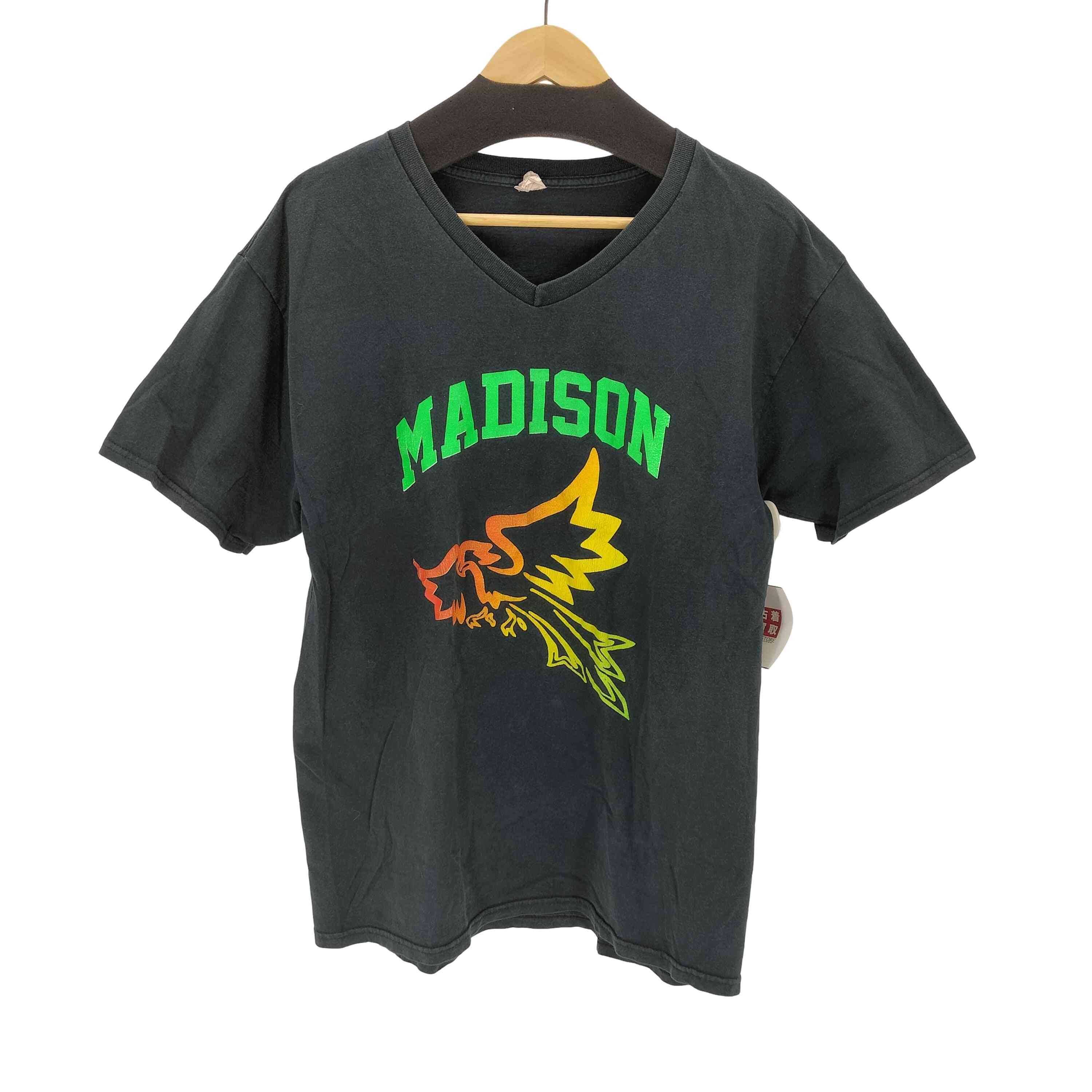 HEAVY COTTON プリントVネックTシャツ【1140555745151】