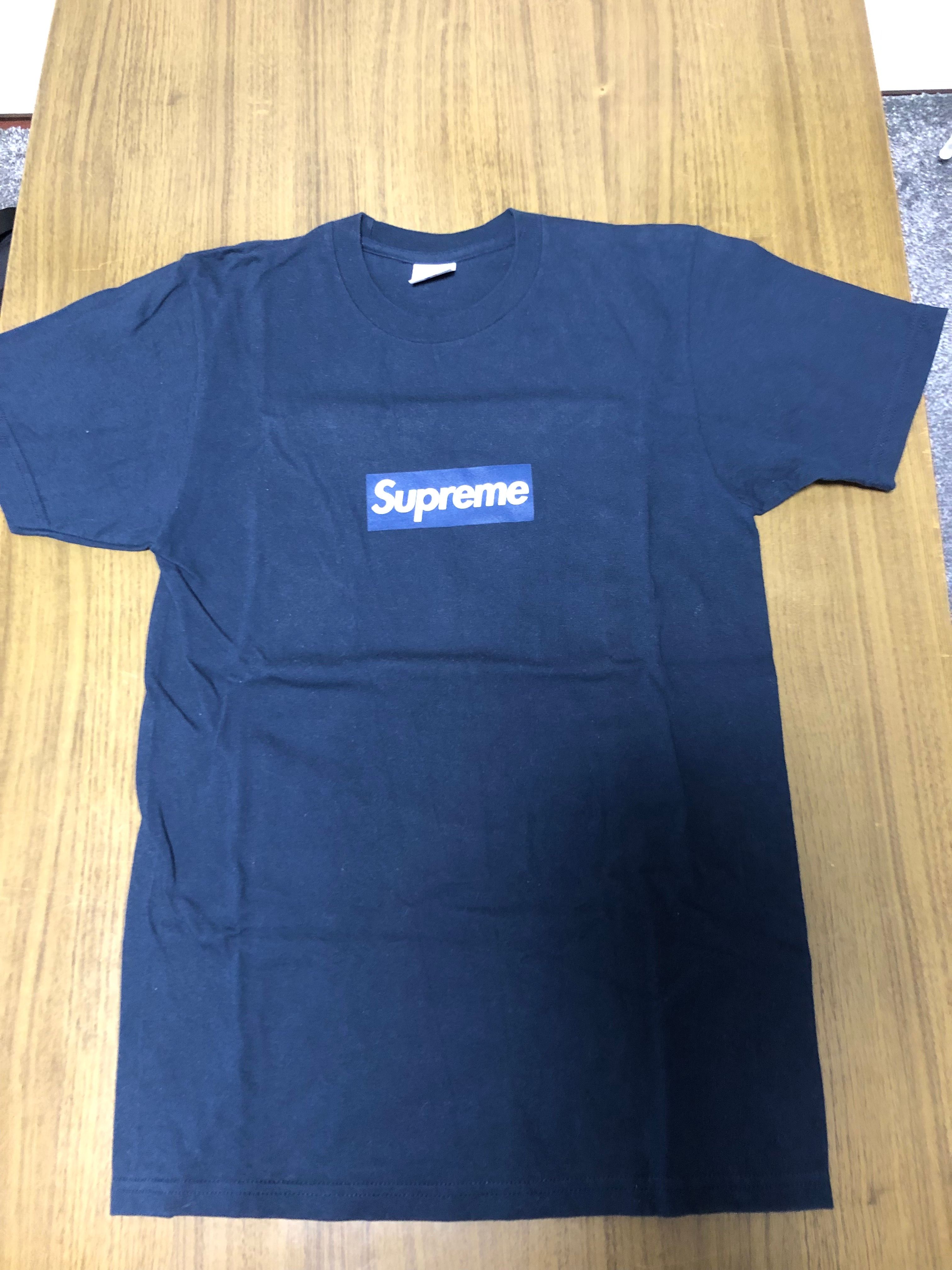 Supreme New York Yankees Box Logo Tee "Navy"