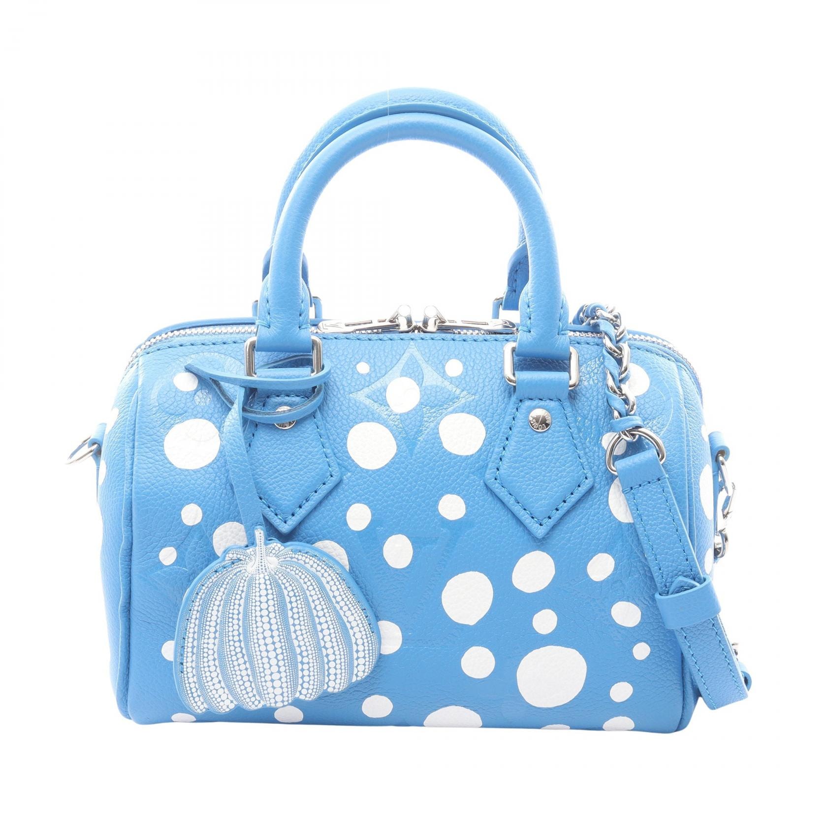 ルイ・ヴィトン LOUIS VUITTON × yayoi kusama スピーディ バンドリエール20 インフィニティドット 2WAY ハンドバッグ バッグ レザー レディース ブルー系 / ホワイト系 M46425 【中古】